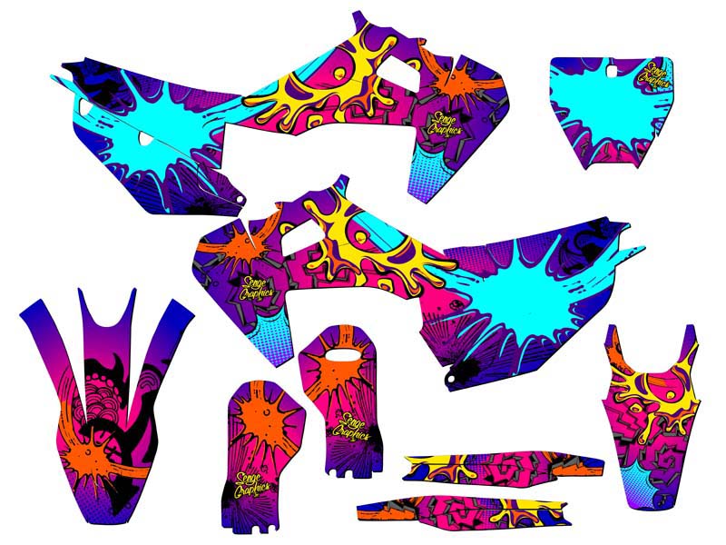 2019-2022 FS ZANY Pink Senge Graphics Kit Compatible with Husqvarna - Picture 5 of 10