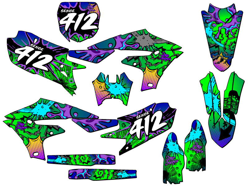 2018-2022 fits CYCRA POWERFLOW YZ 450 F ZANY Blue Senge Graphics Kit Compatible - Bild 8 von 10