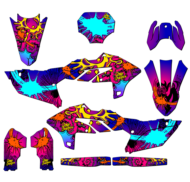 2023-2025 YZ 450 F ZANY Pink Senge Graphics Kit Compatible with Yamaha - Picture 5 of 10