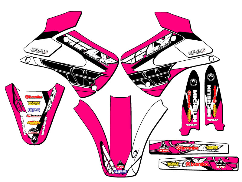 Kit de gráficos Senge Pink 2001-2013 KX 85 13 FLY compatible con Kawasaki - Imagen 2 de 10