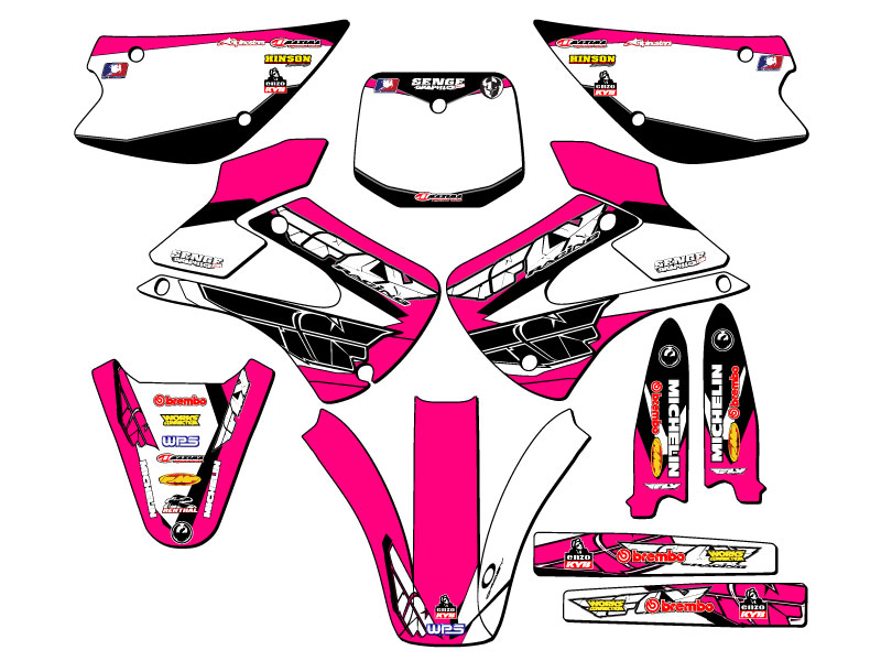 Kit de gráficos Senge Pink 2001-2013 KX 85 13 FLY compatible con Kawasaki - Imagen 5 de 10
