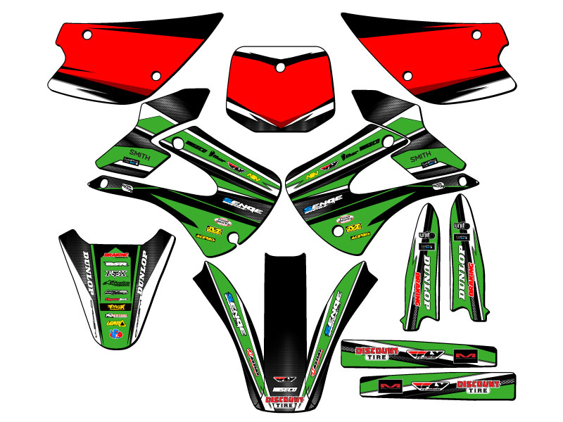 2001-2013 KX 100 VIGOR Green Senge Graphics Kit Compatible with Kawasaki - Picture 5 of 10