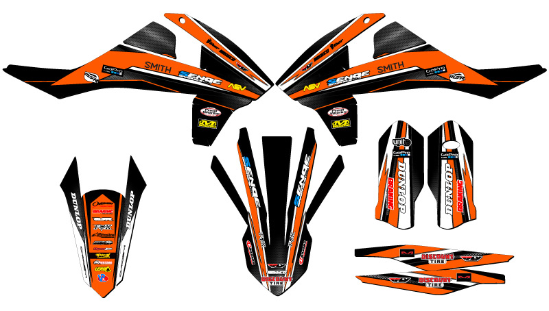 2016-2018 SXF VIGOR Orange Senge Graphics Kit Compatible with KTM - Picture 2 of 10