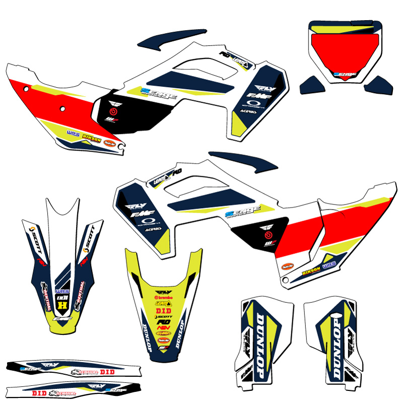 2023-2025 TC TAPER White Senge Graphics Kit Compatible with Husqvarna - Picture 5 of 10
