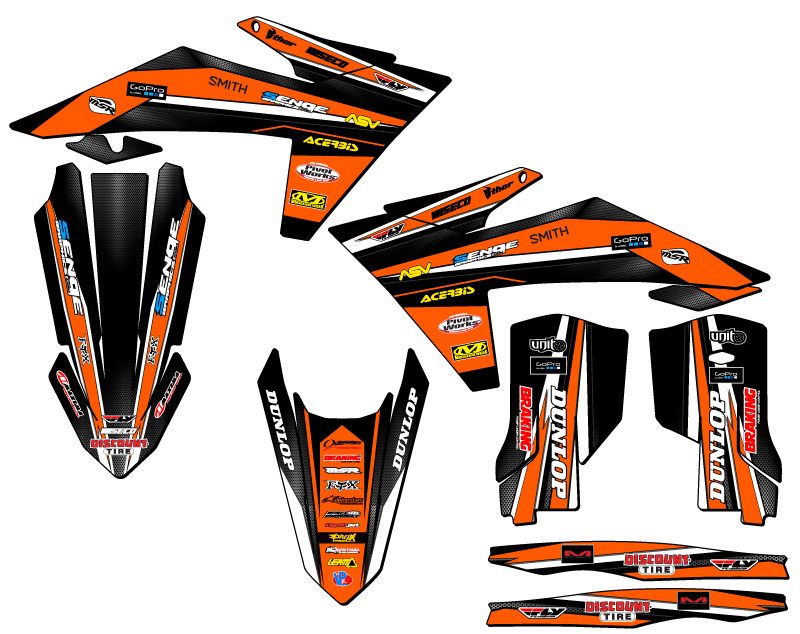 2023-2024 SXF VIGOR Orange Senge Graphics Kit Compatible with KTM - Picture 2 of 10
