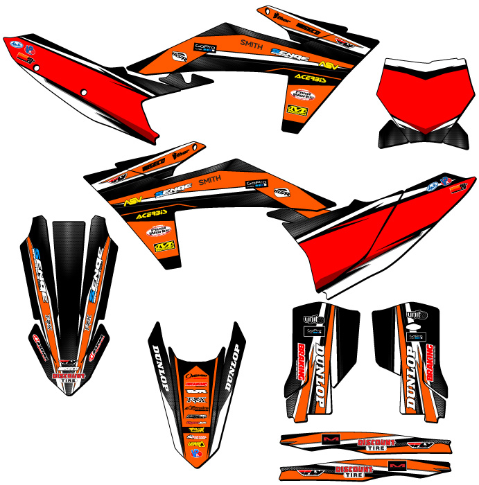 2023-2024 SXF VIGOR Orange Senge Graphics Kit Compatible with KTM - Picture 5 of 10