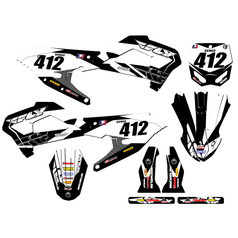 Kit de Gráficos 21-22 SRX CX 50 13 FLY Black Senge Compatible con Cobra - Imagen 8 de 10
