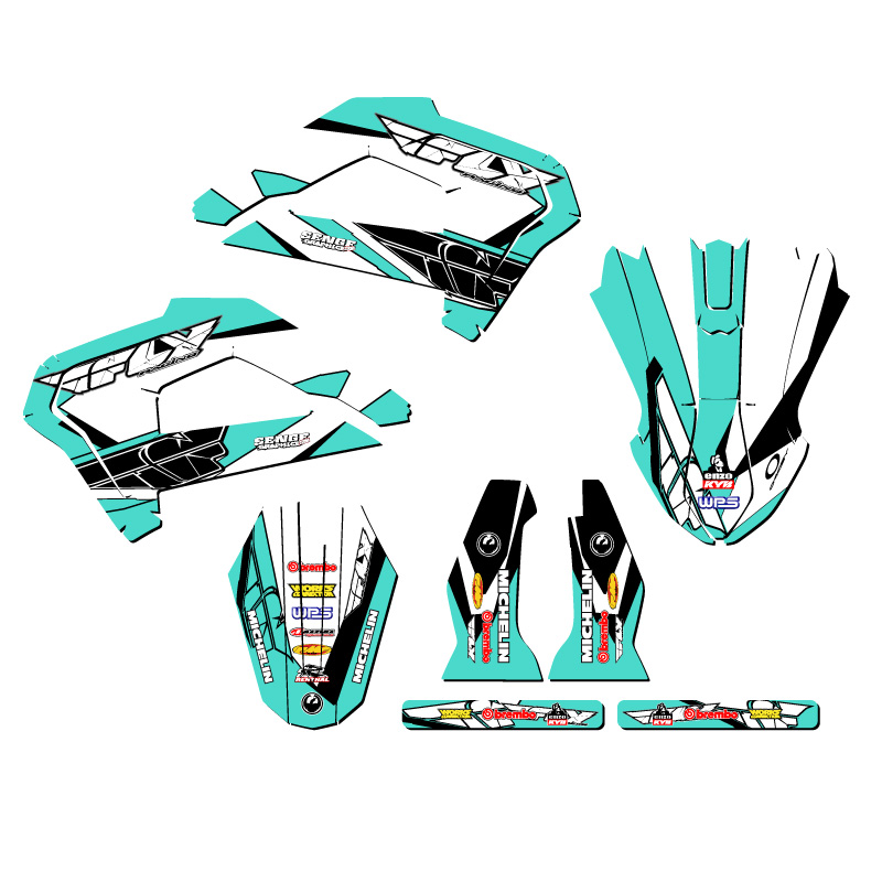 21-22 SRX CX 50 13 FLY Turquoise Senge Graphics Kit Compatible with Cobra - Picture 2 of 10