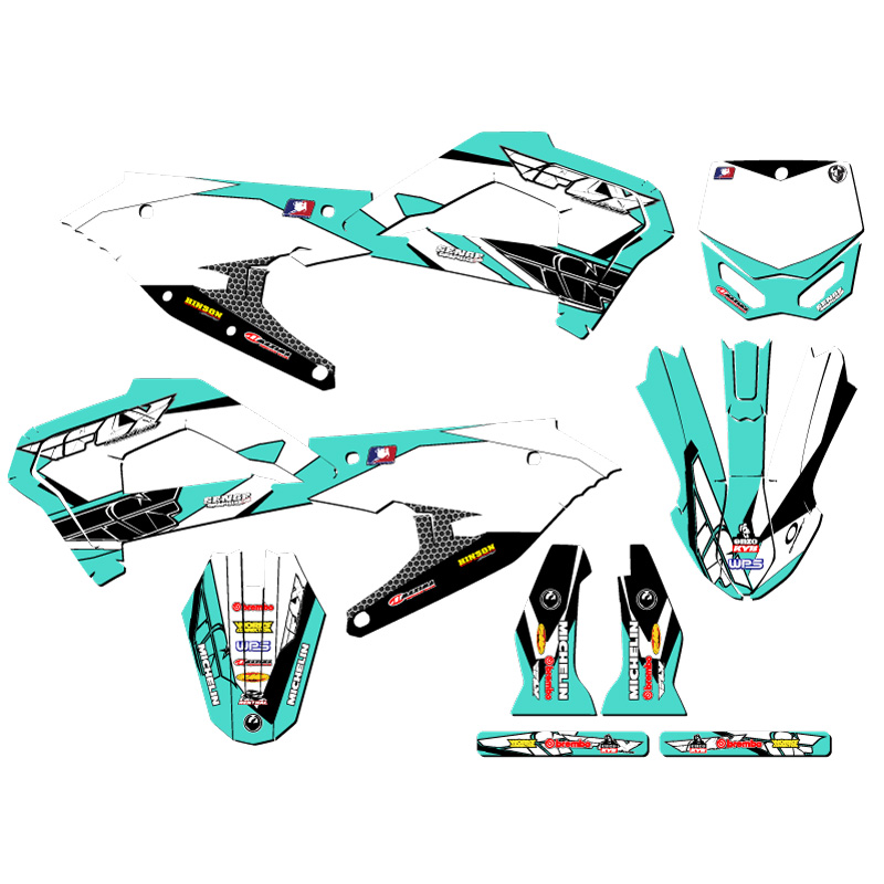 21-22 SRX CX 50 13 FLY Turquoise Senge Graphics Kit Compatible with Cobra - Picture 5 of 10