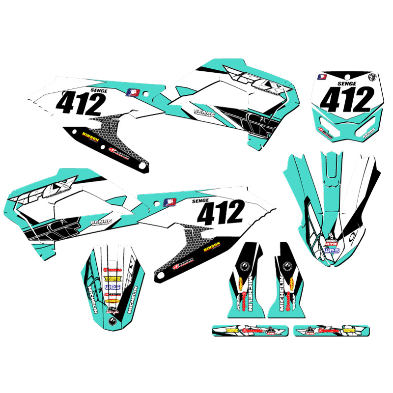 21-22 SRX CX 50 13 FLY Turquoise Senge Graphics Kit Compatible with Cobra - Picture 8 of 10