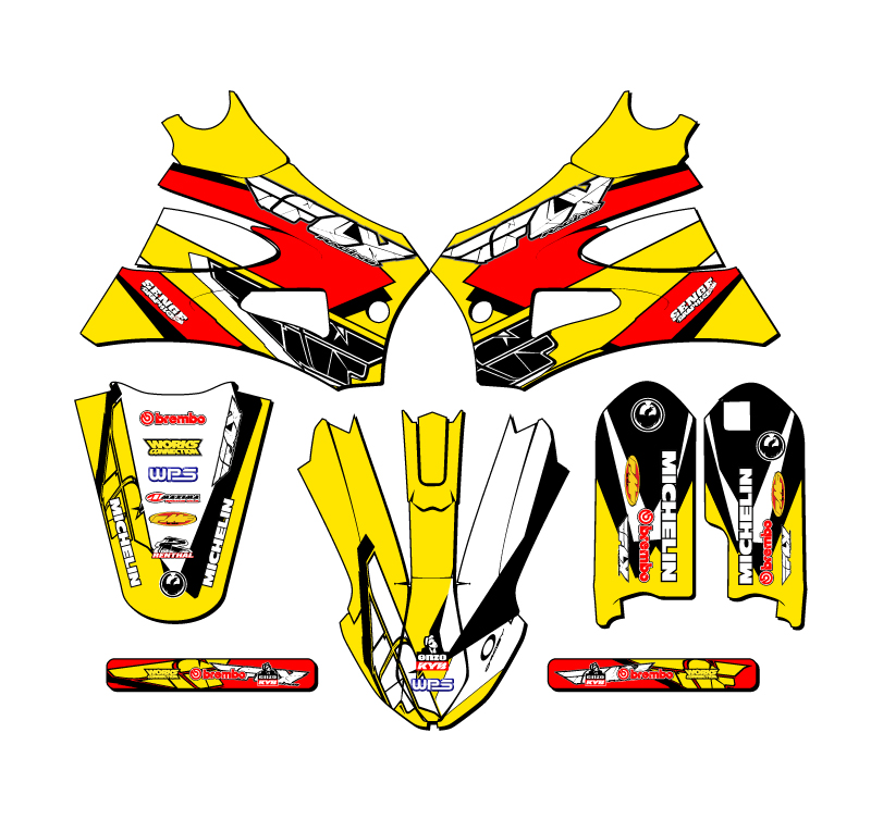 2022 JR/ P3 CX 50 13 FLY Yellow Senge Graphics Kit Compatible with Cobra - Picture 2 of 10