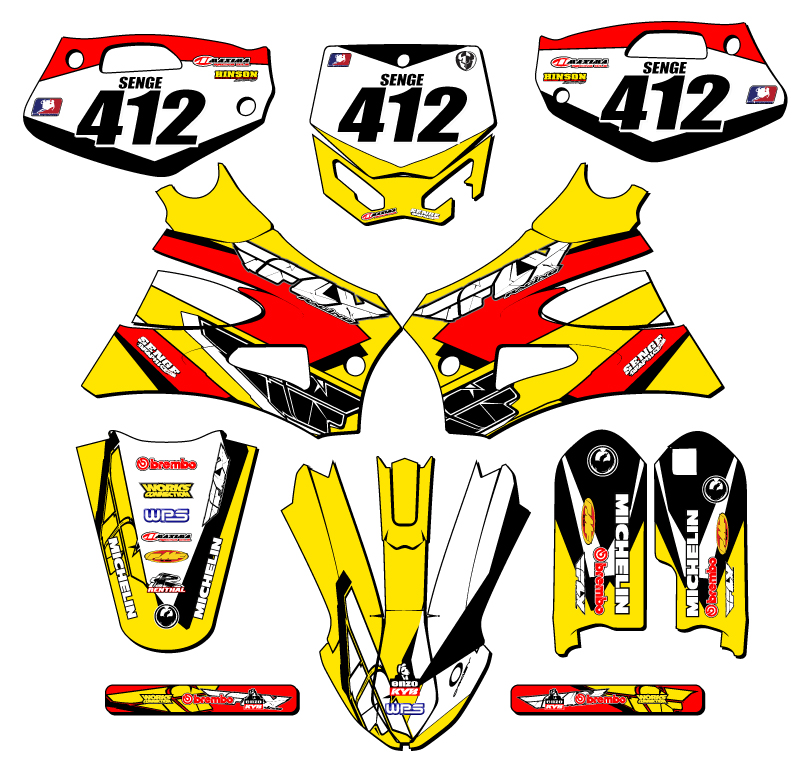 2022 JR/ P3 CX 50 13 FLY Yellow Senge Graphics Kit Compatible with Cobra - Picture 8 of 10