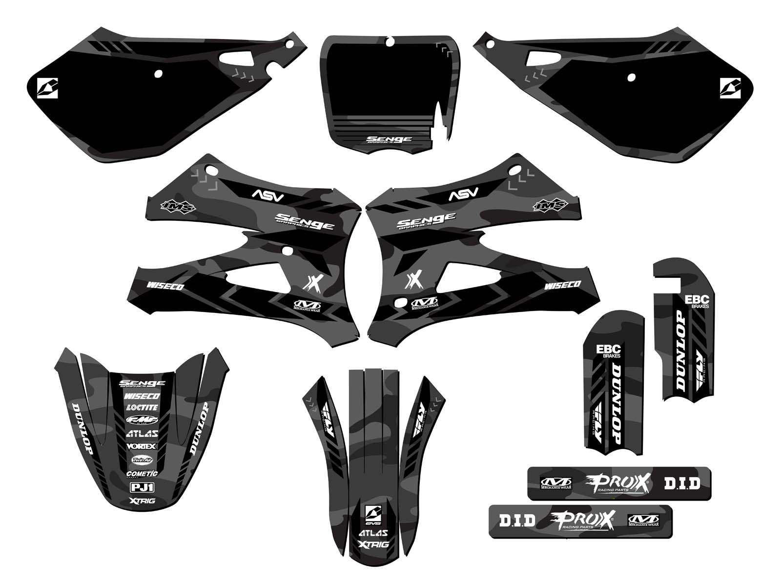 Kit de Gráficos 10-20 KING/FWE CX 50 APACHE Gris Senge Compatible con Cobra - Imagen 5 de 10