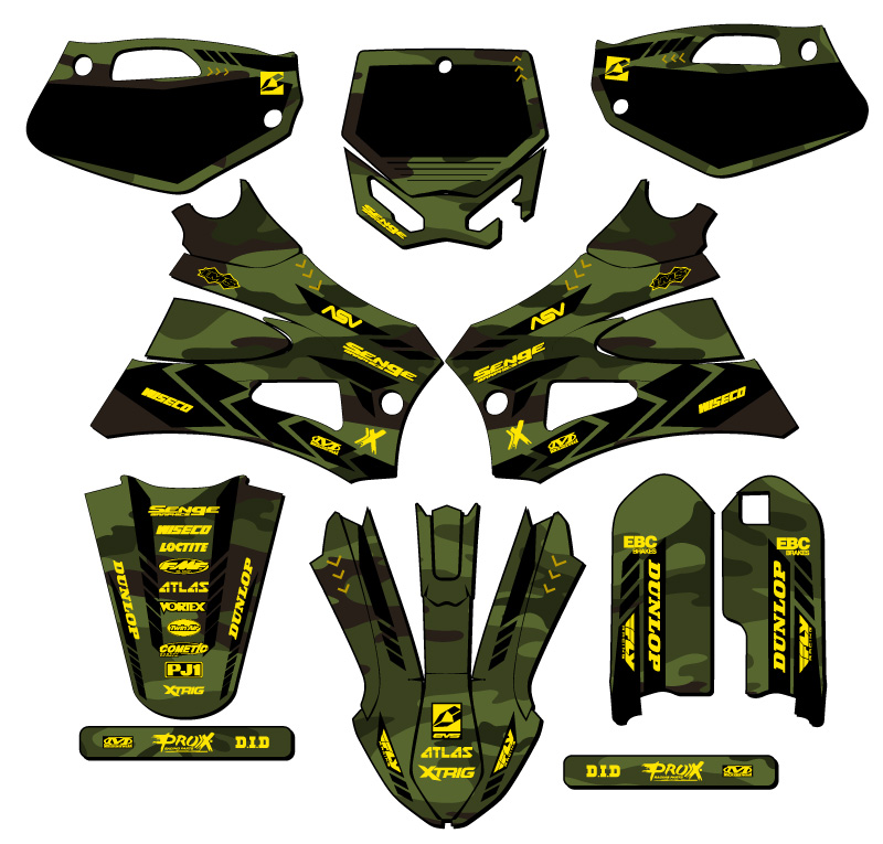 2022 JR/ P3 CX 50 APACHE Green Senge Graphics Kit Compatible with Cobra - Picture 5 of 10