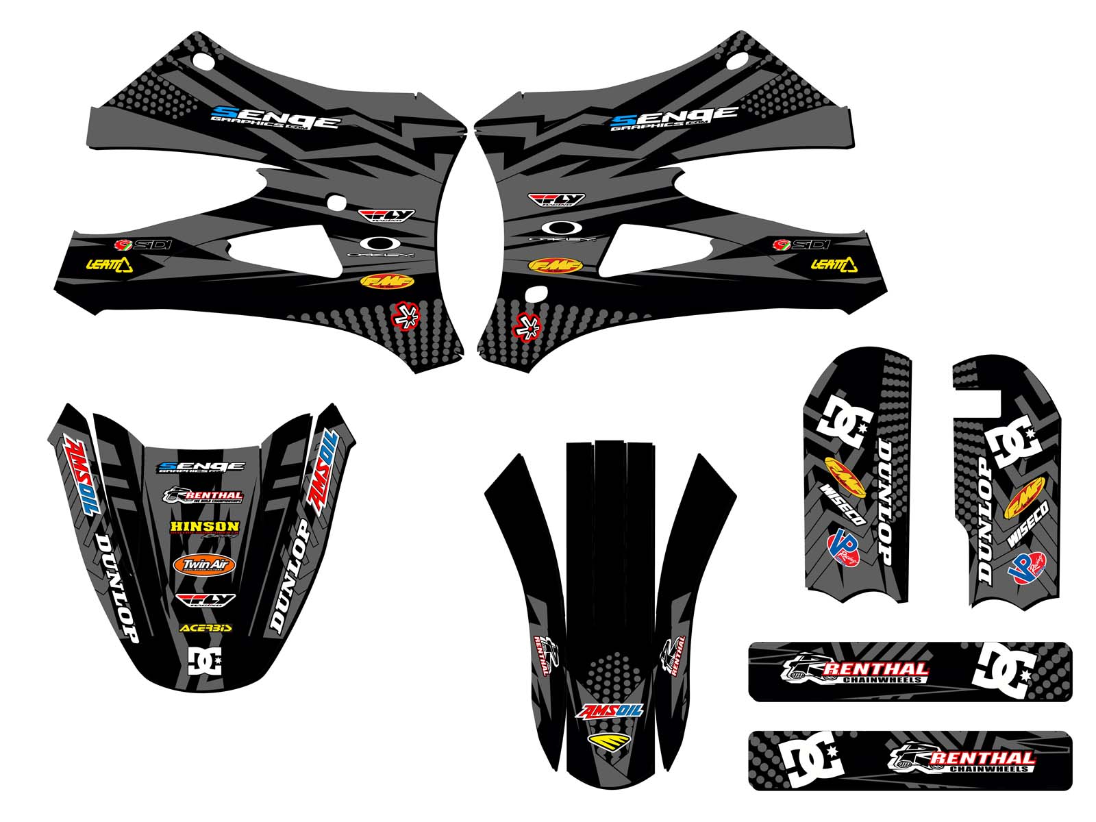 Kit de Gráficos 10-20 KING/FWE CX 50 MAYHEM Black Senge Compatible con Cobra - Imagen 2 de 10