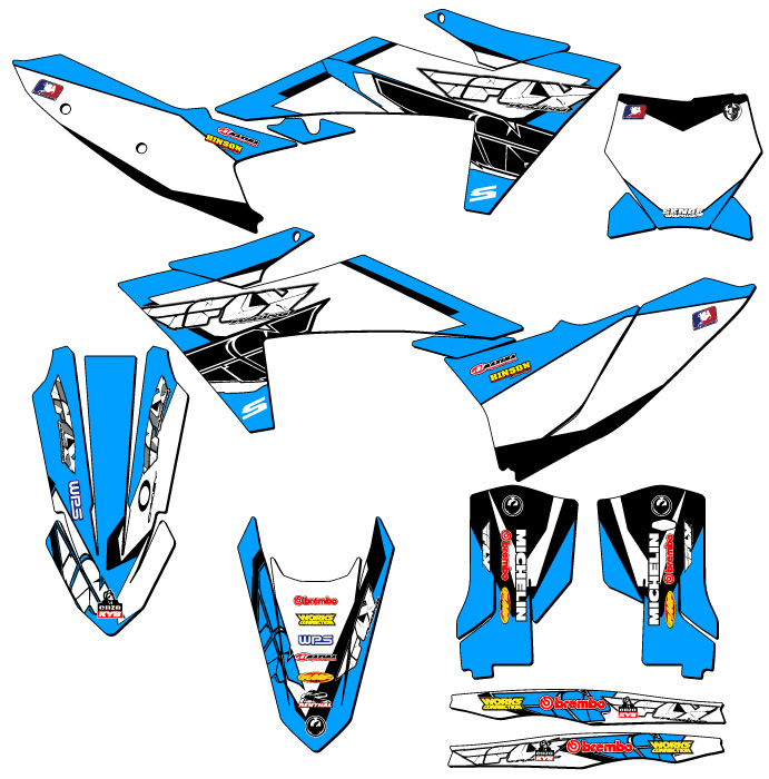 Kit de gráficos Senge 2023-2024 SXF 13 FLY Sky Blue compatible con KTM - Imagen 5 de 10