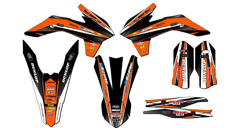 2015-2016 XC VIGOR Orange Senge Graphics Kit Compatible with KTM - Picture 2 of 10