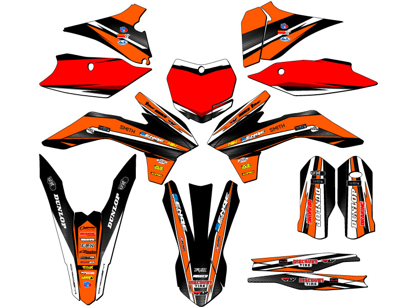 2015-2016 XC VIGOR Orange Senge Graphics Kit Compatible with KTM - Picture 5 of 10