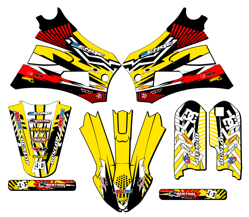 2022 JR/ P3 CX 50 MAYHEM Yellow Senge Graphics Kit Compatible with Cobra - Picture 2 of 10