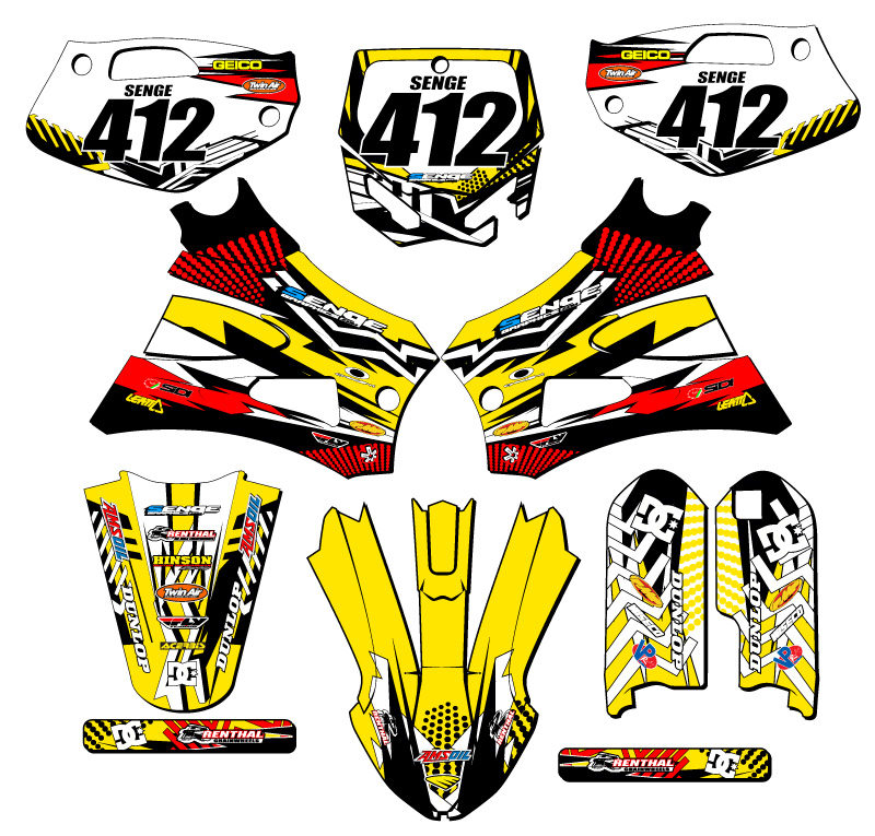 2022 JR/ P3 CX 50 MAYHEM Yellow Senge Graphics Kit Compatible with Cobra - Picture 8 of 10