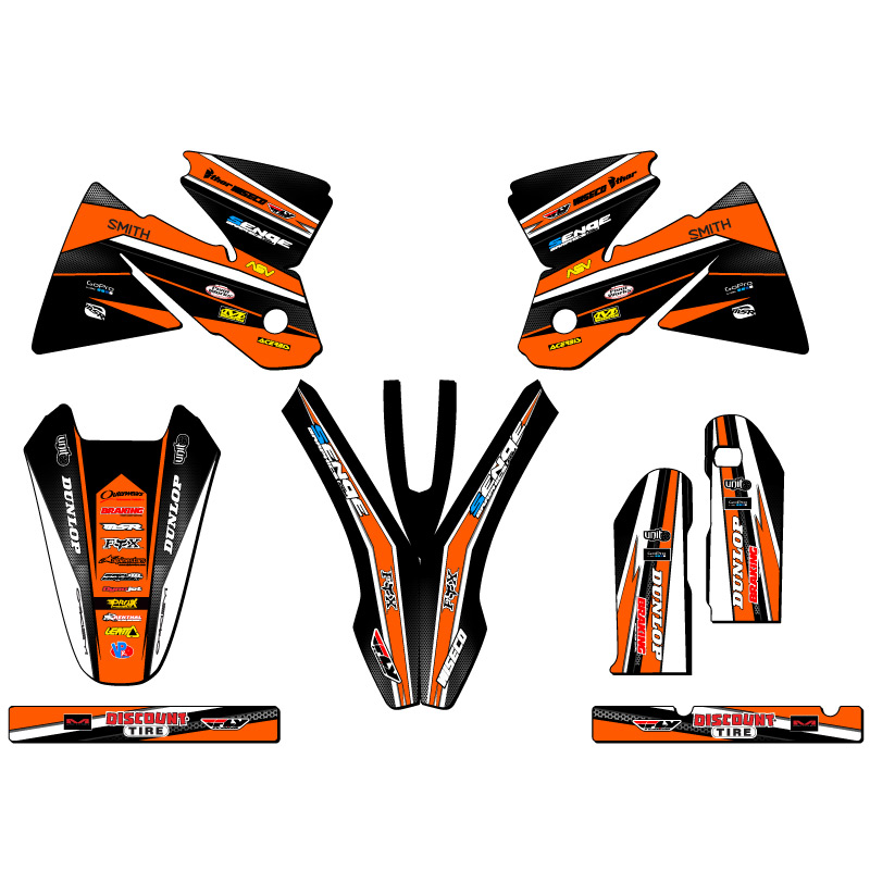 1998-2002 MXC VIGOR Orange Senge Graphics Kit Compatible with KTM - Imagen 2 de 10