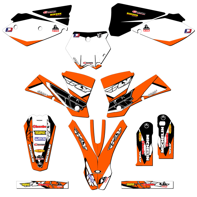 2003-2004 SX 13 FLY Orange Senge Graphics Kit Compatible with KTM - Picture 5 of 10