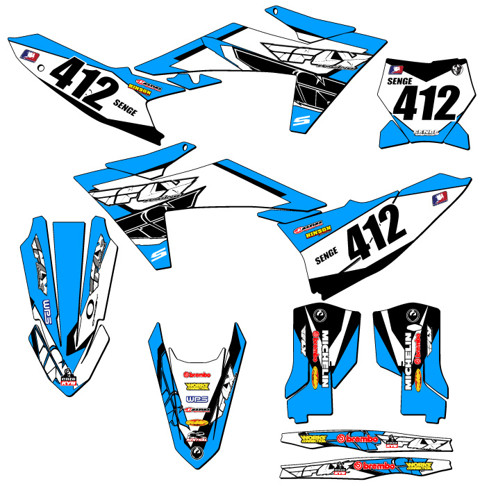 Kit de gráficos Senge 2023-2024 SX 13 FLY Sky Blue compatible con KTM - Imagen 8 de 10