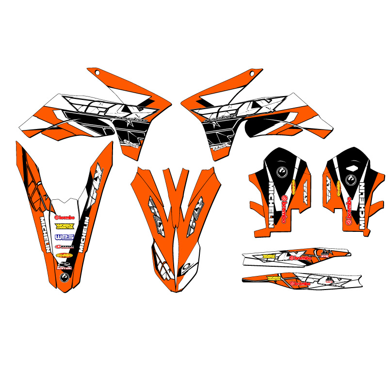 XC 13 FLY 2011-2012 kit de gráficos Orange Senge compatible con KTM - Imagen 2 de 10