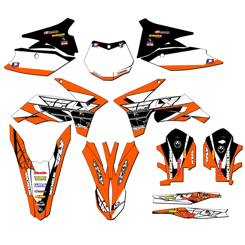 XC 13 FLY 2011-2012 kit de gráficos Orange Senge compatible con KTM - Imagen 5 de 10