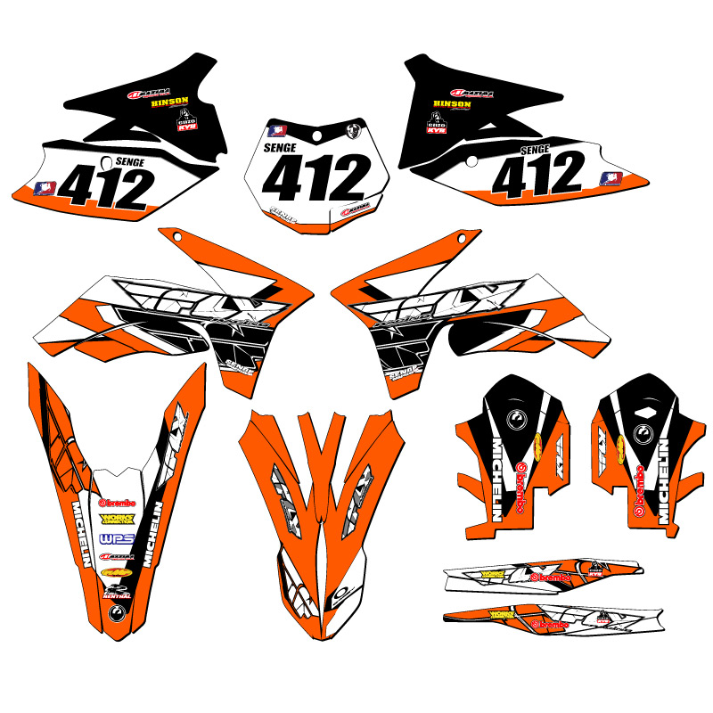 XC 13 FLY 2011-2012 kit de gráficos Orange Senge compatible con KTM - Imagen 8 de 10