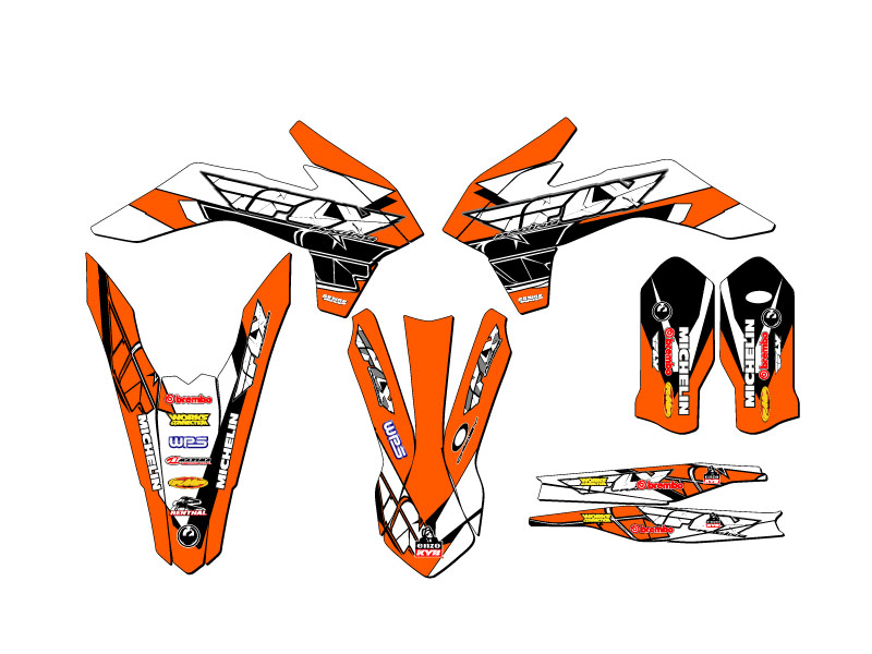 2015-2016 XC 13 FLY Orange Senge Graphics Kit Compatible with KTM - Picture 2 of 10