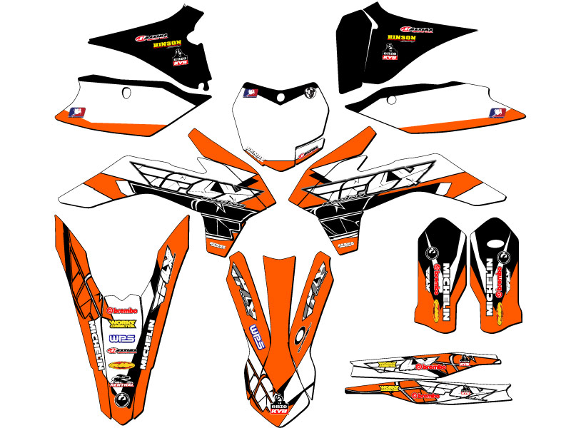2015-2016 XC 13 FLY Orange Senge Graphics Kit Compatible with KTM - Picture 5 of 10