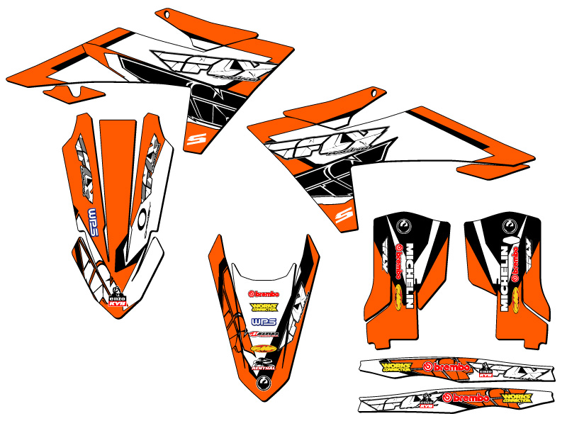 Kit Gráficos 2023-2024 XC 13 FLY Naranja Senge Compatible con KTM - Imagen 2 de 10