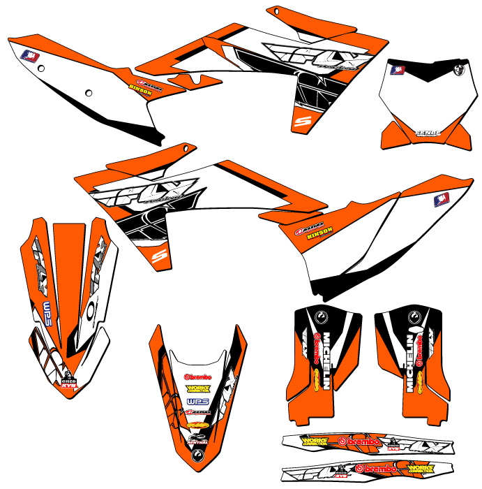 Kit Gráficos 2023-2024 XC 13 FLY Naranja Senge Compatible con KTM - Imagen 5 de 10