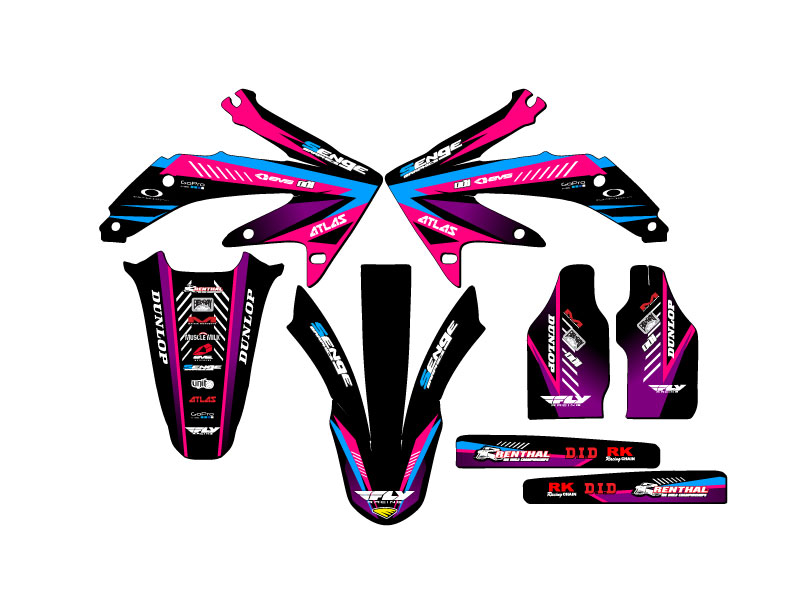 2008 CRF 450 R SURGE Pink Senge Graphics Kit Compatible with Honda - Picture 2 of 10