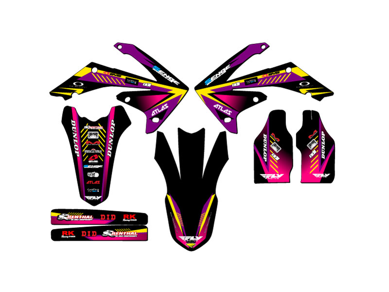 2009-2012 CRF 450 R SURGE Purple Senge Graphics Kit Compatible with Honda - Picture 2 of 10