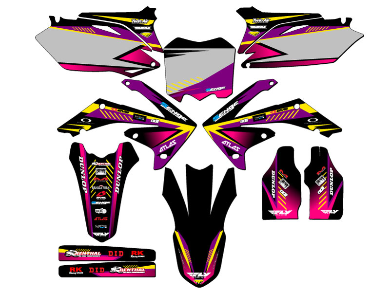 2009-2012 CRF 450 R SURGE Purple Senge Graphics Kit Compatible with Honda - Picture 5 of 10
