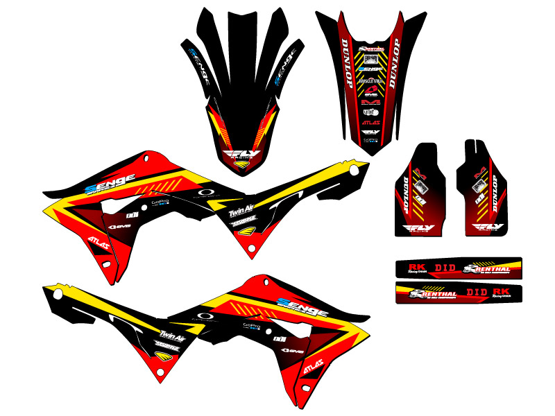2017-2018 CRF 450 R SURGE Red Senge Graphics Kit Compatible with Honda - Picture 2 of 10