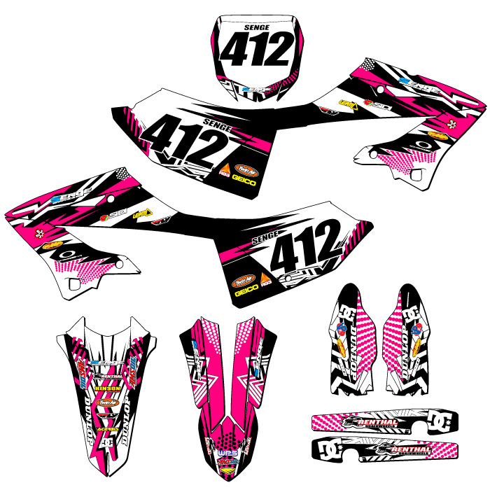 2023 YZ 250X MAYHEM Pink Senge Graphics Kit Compatible with Yamaha - Picture 8 of 10