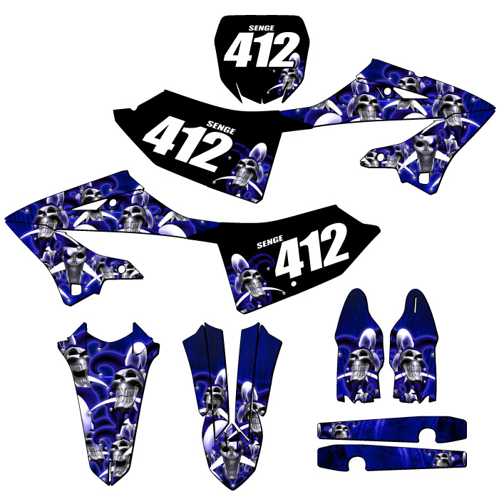 2023-2025 YZ 250X JESTER Blue Senge Graphics Kit Compatible with Yamaha - Picture 8 of 10
