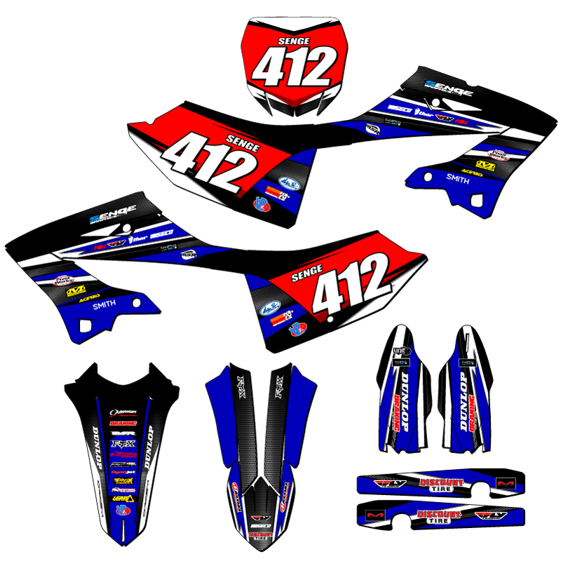 2023 YZ 250X VIGOR Blue Senge Graphics Kit Compatible with Yamaha - Picture 8 of 10