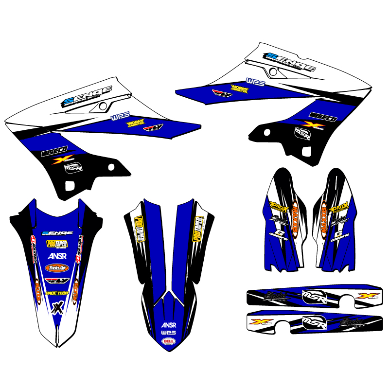 2023 YZ 125X VELOCITY Blue Senge Graphics Kit Compatible with Yamaha - Picture 2 of 10