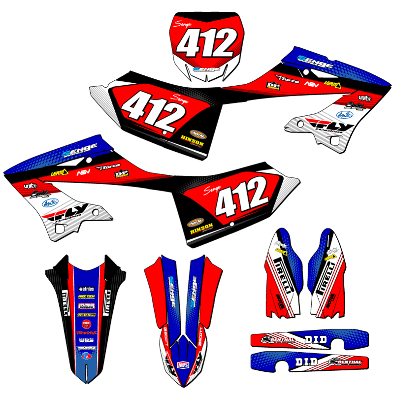 2023 YZ 125X RICOCHET Blue Senge Graphics Kit Compatible with Yamaha - Picture 8 of 10