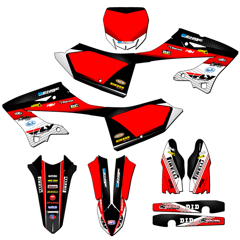 2023-2025 YZ 125X RICOCHET Black Senge Graphics Kit Compatible with Yamaha - Picture 5 of 10