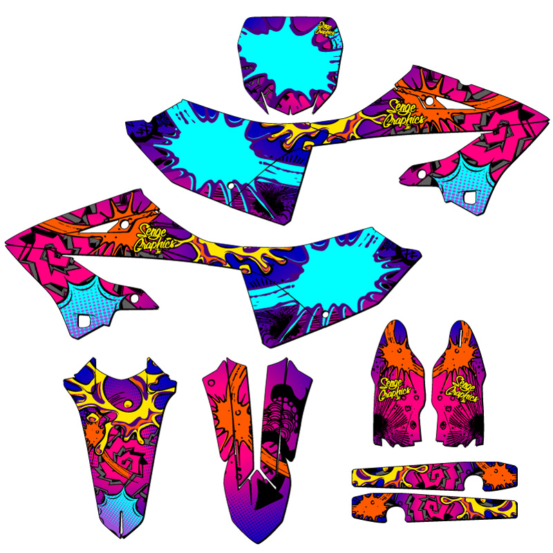 2023 YZ 125X ZANY Pink Senge Graphics Kit Compatible with Yamaha - Picture 5 of 10