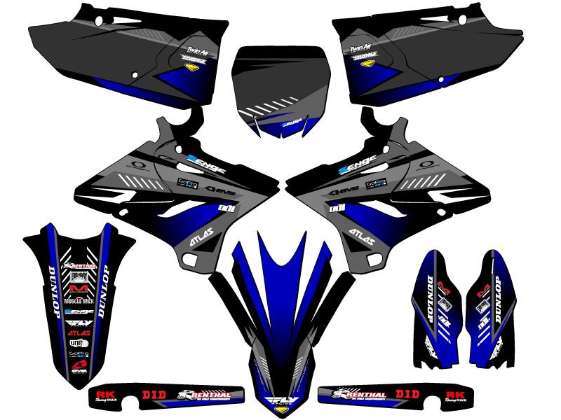 2022 YZ 125X SURGE Black Senge Graphics Kit Compatible with Yamaha - Picture 5 of 10