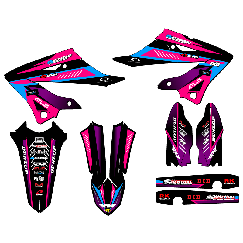 2023 YZ 125X SURGE Pink Senge Graphics Kit Compatible with Yamaha - Picture 2 of 10