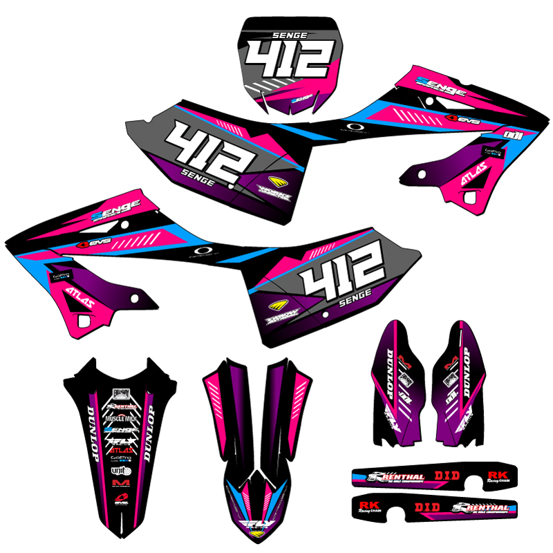 2023 YZ 125X SURGE Pink Senge Graphics Kit Compatible with Yamaha - Picture 8 of 10