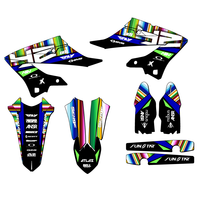 2023 YZ 125X SERAPE Black Senge Graphics Kit Compatible with Yamaha - Picture 2 of 10
