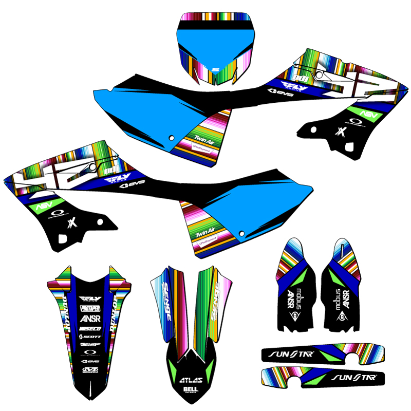 2023 YZ 125X SERAPE Black Senge Graphics Kit Compatible with Yamaha - Picture 5 of 10